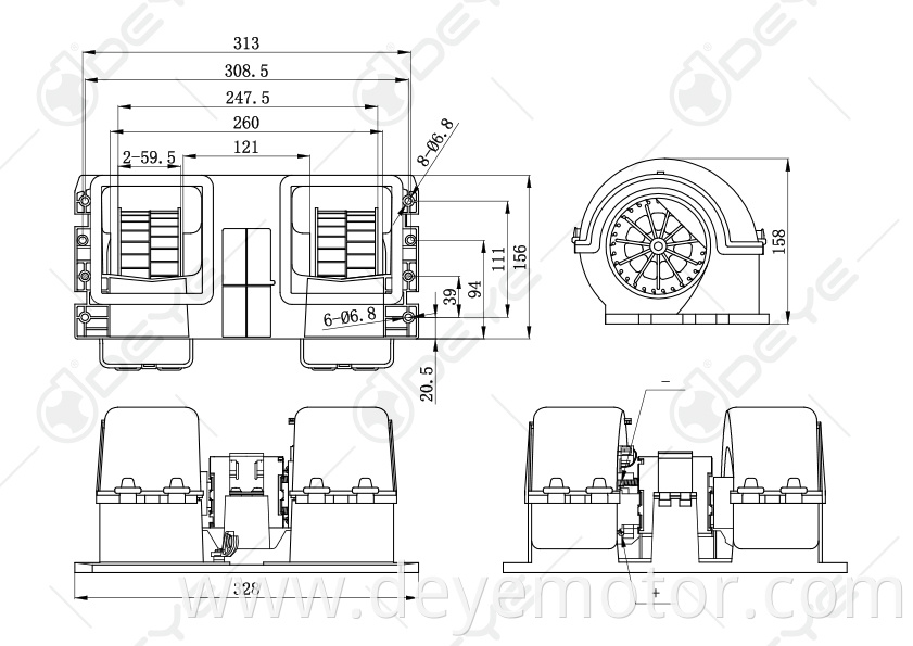 7421396111 740097N 182 9384 21396111 4045621464516 8EW 351 044-641 blower motor for RENAULT MASTER NISSAN INTERSTAR